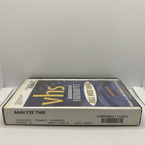 Blockbuster Favourites Video Analyze This VHS Full Week Rental Clamshell Case - Picture 2 of 16